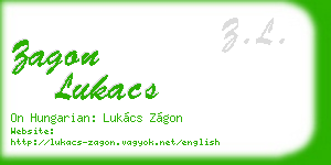 zagon lukacs business card